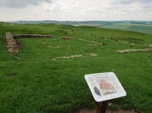Ruins of the Roman Temple at Maiden Castle