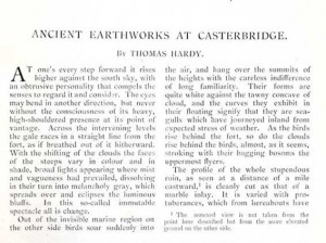 Ancient Earthworks at Casterbridge by Thomas Hardy, 1893