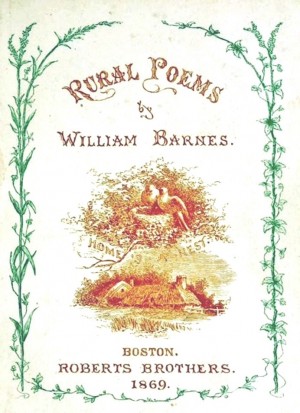 Frontispiece illustrated by Hammatt Billings, Rural Poems by William Barnes, published by Boston, Robert Brothers 1869